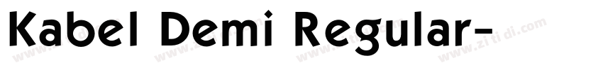 Kabel Demi Regular字体转换